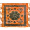 HOME ZEN HOUSEHOLD LINEN Telo Copritutto Arredo copriletto telo picnic multiuso matrimoniale 210x240 cm, BATIK 100% cotone indiano, stile indiano etnico, copridivano con stampa etnica piazzata. (ARANCIO, DAISY)