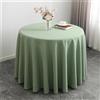 Highdi Tovaglia Rotonda Antimacchia, Hotel Banchetto Tovaglia Lavabile Tovaglie da Tavola Poliestere Tavolo Gonna per Giardino Matrimonio Festa Decorazione (220cm,Verde Salvia)