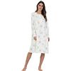 Linclalor Camicia da notte in puro cotone caldo art. 92631-46, Avorio