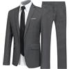 Allthemen Abiti da Uomo 2 Pezzi Suit Slim Fit Dinner Wedding Tuxedo Abiti per Uomo Business Casual Giacca e Pantaloni 10 Colori Disponibili Rosso S