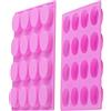 Newk Stampi ovali in silicone per sapone, 2 confezioni da 16 cavità, mini stampi per sapone fatti a mano fai da te per, C074042301