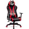 DIABLO X-Horn 2.0 Sedia da Gaming Gamer Poltrona da Ufficio Scrivania Girevole Braccioli 3D Design Ergonomico Supporto Lombare Meccanismo di Inclinazione Nero-Rosso Normal (L)