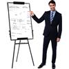 Willonin Quadri Bianchi Regolabile in Altezza Lavagna Bianca Treppiede, Disponibile su entrambi i lati, White Board, uso flessibile 90 x 60 cm (bianco)