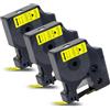 Labelwell Nastro per etichette per Dynmo D1 9mm 40918 S0720730 Nero su Giallo per Dynmo Labelpoint 100 150 200 250 300 Dynmo LabelManager 160 280 300 360D 420P 450D 500TS 120P PC, II, PnP