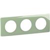 LEGRAND - Piastra Céliane - Piastra di finitura per prese e interruttori celiane - 3 posizioni - Verde celadon