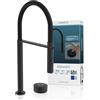 SCHÜTTE Aquadot, rubinetto digitale per lavello con controllo intelligente, rubinetto moderno da cucina con tubo soft touch, nero