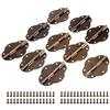 bowarepro 10Pcs Vintage Farfalla 6 Fori Cerniere con 60 Viti per Vintage Scatola di Legno Scatola di Gioielli Cassetta degli Attrezzi Armadio Armadietto Bronzo Antico Ferro 56x42mm