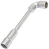 Aerzetix - C68461 - Chiave a pipa aperta 19mm a 6 lati 210x52x26mm - accessorio auto serraggio allentamento assemblaggio - colore argento