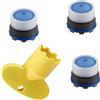 Vigormat Kit Aeratore di Ricambio, per Rubinetti a Scomparsa 16,5 x 1 mm, 3 Pezzi con Chiave - Rompigetto Filtro Filtrino