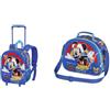 Disney Topolino Freestyle - Zaino 3d Con Ruote Piccolo + Borsa Porta Merenda 3D