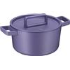 WMF Flavour - Casseruola in ghisa a induzione, 24 cm, colore: viola, pentole in ghisa smaltata, pentola in ghisa, coperchio in ghisa, coperchio in ghisa, coperchio con nodi di condensazione, eleganza