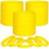 LVNRIDS Braccialetti in silicone 100 pezzi Giallo, 20.2 cm Braccialetti Elastici in Gomma per Feste Eventi Sportive, Riutilizzabile Braccialetto Colorati per Uomo Donna