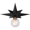 GHiycotdl Vintage Stella Plafoniera, Multifunzionale Retro Industriale Metal Plafoniera Led Soffitto E27 Applique Da Parete Per Corridoio Ingresso Sala Studio Camera Da Letto 30cm (Nero)