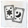 THE ART BOX Tovaglia per altare o tarocchi, forniture per stregoneria, 61 x 61 cm, quadrato, alterazione wiccana, spirituale, celestiale, alter pagano, panno con frange (carte stella luna, nero
