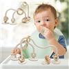 AiTuiTui Giocattolo Sensoriale in Silicone con Ventosa per Neonato 6-12 Mesi, Gioco Interattivo da Tavolo o Seggiolone per Bambini 7 8 9 10 Mesi, Giocattolo Educativo per con Anello di Legno (beige)