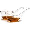 Ckb Ltd® - Set di 2 bicchieri da degustazione per brandy a forma di pipa, con boccaglio stretto per accentuare il sapore, capienza: 75 ml