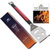 STEVEN-BULL S Spatola per barbecue da esterno, attrezzi per barbecue 7 in 1, accessori per barbecue lunghi 17 pollici, confezione scatola, regalo perfetto per uomini, unico