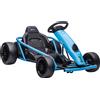 HOMCOM Go-Kart Elettrico per Bambini 8-12 Anni con Schienale Alto e Cintura di Sicurezza, 115x77x54 cm, Blu e Nero