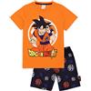 Dragon Ball Z Pigiama Bambini | Ragazzi Ragazze Goku Personaggio Arancione Manica Corta T-Shirt Simbolo Guerriero Pantaloncini Nero | Merchandising di Abbigliamento Anime