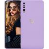 Kaywzo Cover per Huawei P20 Pro,Custodia in Silicone TPU Liscio di Morbido con Modello Cardiaco,Design Minimalista,Ultrasottile Donna Antiurto Case Cover,Viola