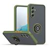 XINYEXIN Cover per Samsung Galaxy A55 5G, Traslucida Custodia Antiurto Antigraffio con Supporto Anello a 360°, PC + TPU Bumper Case - Army Green