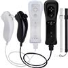 TechKen Wii Controller remoto con controller Nunchuck Wii con telecomando Nunchuk Wii di ricambio per Wii