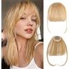 XIWCAFC Frangetta Finta Capelli Clip,Naturale Frangia Finta Capelli Veri,Extension Frontale Frangia Posticci,Parrucca Con Frangia,Clip In Frangia,Capelli Frangia,Per Capelli Estensioni, (oro)