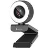 Angetube Streaming HD webcam 1080P con anello di luce, 967 USB PC autofocus webcam con doppio microfono,videocamera per Mac Windows portatile per conferenze e giochi Xbox Skype OBS Twitch Youtube