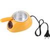 VIFERR Set per Fonduta di Cioccolato Elettrico, Sciogli Cioccolato Elettrico Piccolo Bagnomaria per Cioccolato con Set di Stampi Fai da Te per Cioccolato Caramella Burro Formaggio Caramello (Giallo)