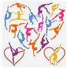 FINGERINSPIRE Turner Malschablone 30x30 cm Riutilizzabile con Motivo a Cuori per Ginnastica Modello di Disegno per Ginnastica Artistica Stencil per Dipingere su Legno, Pareti, Mobili in Tessuto