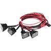 Dilwe Telecomando Crawler LED Light Bar Luci da Tetto Accessori per Auto Axial scx10 -4 (Rosso + Bianco)