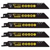 SabreCut 5 x SabreCut SCRS922BF_5 150mm 14 TPI S922BF Lame per sega universale per taglio rapido di legno e metallo compatibili con Bosch Dewalt Makita e molti altri