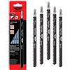 TopsTools 5pcs JSTT744D 180mm T744D Legno Lame seghetto Lunga durata | Attacco T stabile; lame durevoli tagliano legno in modo rapido, pulito e preciso