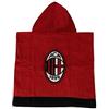 AC Milan | Accappatoio Poncho Bambino in Spugna | 100% Cotone | Prodotto Ufficiale | 50x100