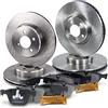 Erkic BESTPRICE Set freni incl. dischi freno anteriori Ø 348 mm + posteriori Ø 345 mm + pastiglie freno anteriori e posteriori, compatibile con BMW Serie 5 Gran Turismo (F07), 7 (F01, F02, F03, F04)