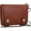 Gusti Leder studio ''Ben'' portamonete portafoglio banconote monete vintage vera pelle festa disco unisex marrone scuro 2A13-22-6