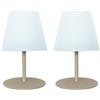 Lumisky Twins Cream Set di 2 lampade LED da tavolo senza fili, altezza 16 cm