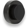 EVI Herrajes | Fermaporta para Instalazzione Murale | 35 x 18 mm | Acciaio Inoxe Laccato Nero | Gomma Nera | Ammortizzatore Paracolpi | Per maniglie | 2 modes d'Instalazzione | I-254/35-NG