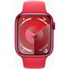 Apple Watch Series 9 Cassa in alluminio rosso 45mm Cinturino Sport rosso S/M (GPS + Cellular) | nuovo |