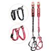 Camon Parure Pettorina ad H e Guinzaglio per cani Nero o Fucsia Mis S