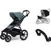 Thule Passeggino urbano Thule Urban Glide 4-wheel Mid blue + Barra di sicurezza + Protezione antipioggia