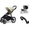 Thule Passeggino urbano Thule Urban Glide 4-wheel Soft beige + Barra di sicurezza + Protezione antipioggia