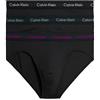 Calvin Klein Slip Hipster Uomo Confezione da 3 Cotone Elasticizzato, Nero (B-Wild Aster, Auth Grey, Arctic Lg), L