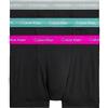 Calvin Klein Trunk 3pk 0000u2662g Boxer, Nero (B- Wild Aster, Gry Hthr Artc Grn Wb), L Uomo