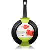WECOOK! Ecogreen Padella Induzione 22cm, Antiaderente XYLAN Plus Ecologico senza PFOA, Alluminio Pressato, 3 mm di Spessore, Vitroceramica, Gas, Lavastoviglie