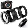 Fotover - Anello per tubo di prolunga macro per Sony A99II A77II A7X A3500 A68 A57 A99 ILCE-3000 A55 A33 A58 A35 A37 A77 A65 Minolta α5000 α7000 AF Copriobiettivo