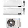 SAMSUNG CONDIZIONATORE SAMSUNG SERIE CEBU DUAL SPLIT 7000+12000 BTU INVERTER WIFI R32 AJ040TXJ2KG A+++ UNITA' ESTERNA DA 4 KW