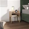 DEGHI Comodino 42X30 cm rovere con vano a giorno e top vassoio contenitore - Dumbo