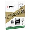 Emtec - Micro SDXC Class 10 Gold + con Adattatore - ECMSDM64GXC10GP - 64GB (unità vendita 1 pz.)