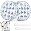 Idealife 20-LED luce ricaricabile luci subacquee luci a led a batteria con telecomando decorativa impermeabile magnetica luce notturna luce acquario sommergibile per piscina stagno spa giardino feste